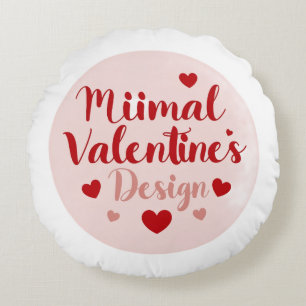Coussins Ronds Conception de typographie d'amour minimaliste pour