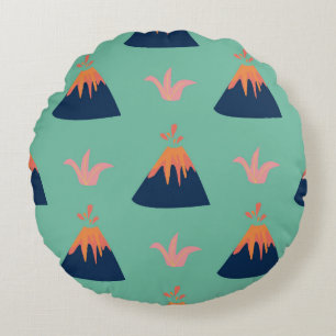 Coussins Ronds Conception de volcans mignons