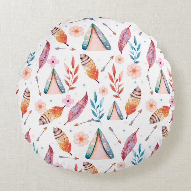 Coussins Ronds Conception d'oreiller rond  (Devant)