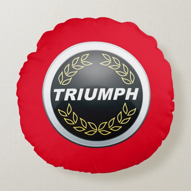 Coussins Ronds Conception du badge Triumph TR7 (Devant)