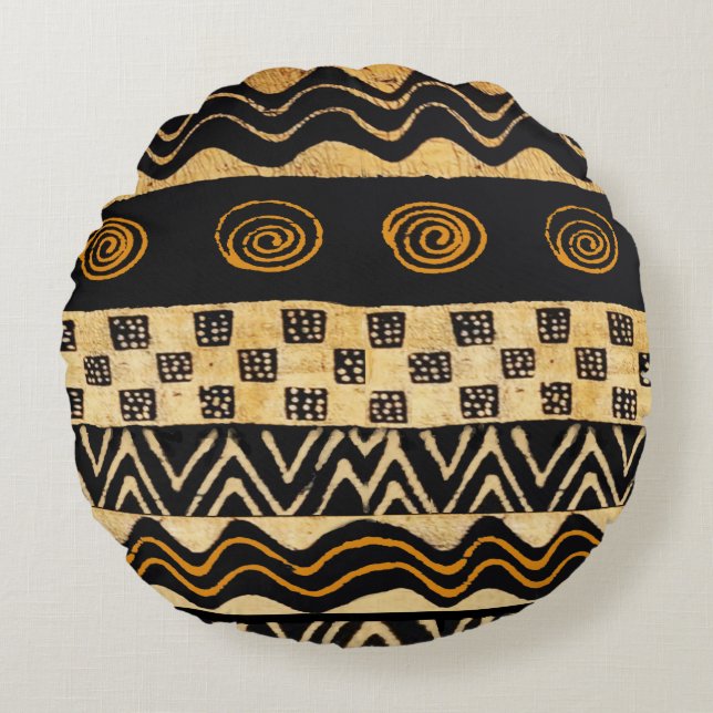 Coussins Ronds Conception du chaman tribal africain (Devant)