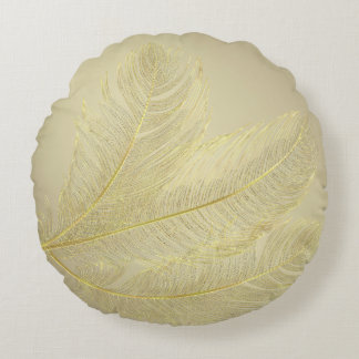 Coussins Ronds Conception élégante de plume pour des célébrations