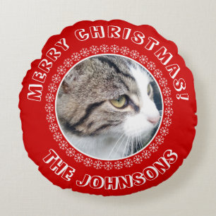Coussins Ronds Conception personnalisée d'image de photo de Noël