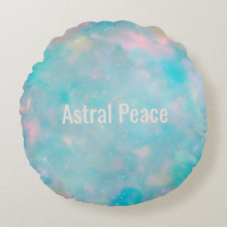 Coussins Ronds Confort Galactique Nebula Texte Personnalisé Couss