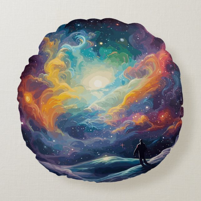 Coussins Ronds Constellation cosmique (Devant)