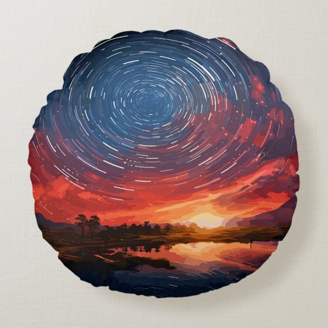Coussins Ronds Constellation cosmique (Devant)