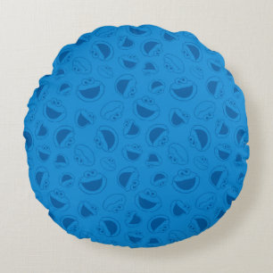 Coussins Ronds Cookie Monster Me Awesome Motif bleu