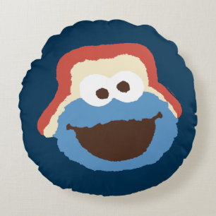 Coussins Ronds Cookie Monster Woodland Face