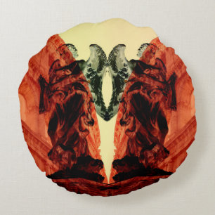 Coussins Ronds Cool collage moderne de Rome historique en rouge