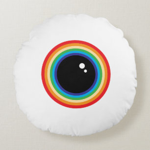Coussins Ronds Cool Rainbow Eyeball