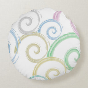 Coussins Ronds Cool, tendance, moderne onduleur brosses
