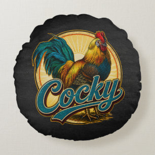 Coussins Ronds Coq Arrogant Maison de Ferme Vintage