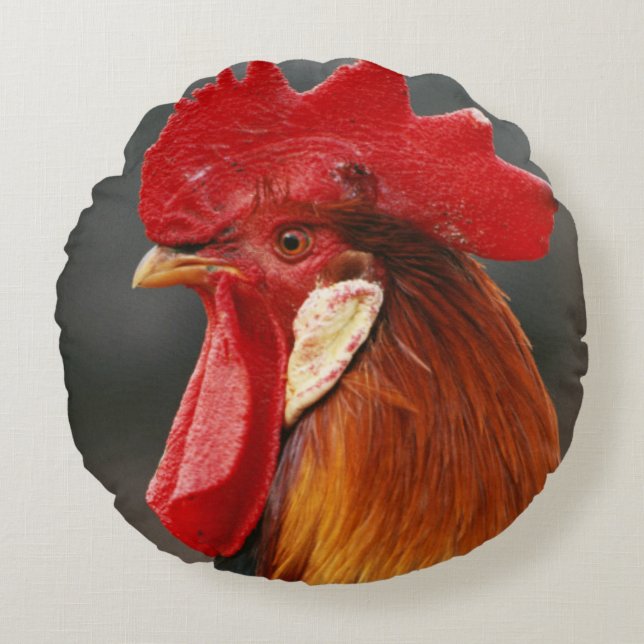 Coussins Ronds Coq domestique de basse-cour (Devant)