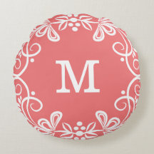Corail Blanc Personnalisé Monogramme Décor