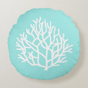 Coussins Ronds Coral Reef plage couleurs personnalisées Lancer Cô