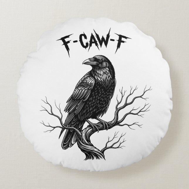 Coussins Ronds Corbeau - F-Caw-F (Devant)