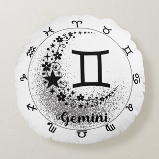 Coussins Ronds Cosmic Confort Cushion : Embrassez Votre Gemini In