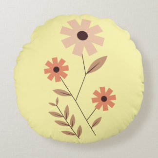 Coussins Ronds Cosmos Flower Cushion