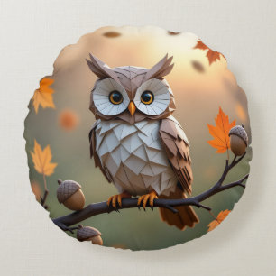 Coussins Ronds Cosy Oreille D'Origami D'Automne Jetant L'Oreiller