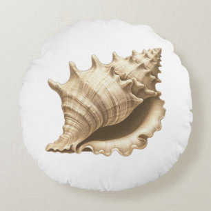 Coussins Ronds Coteau/plage/coquillage nautique