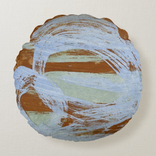 Coussins Ronds Coucher du soleil de port (Devant)