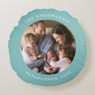 Coussins Ronds Couleur Arrière - plan modifiable Ajoutez votre p