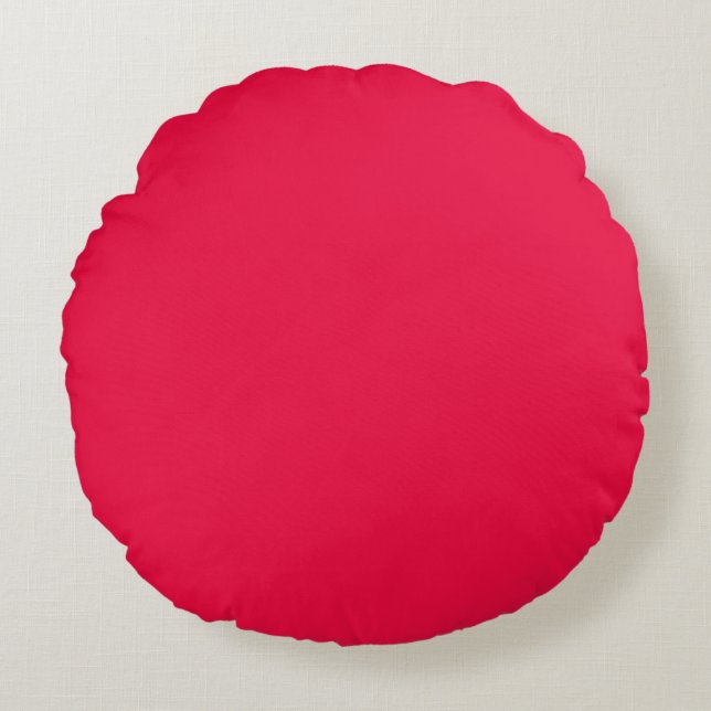 Coussins Ronds Couleur Crayon Oreiller rond rouge (Devant)