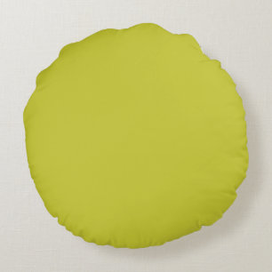 Coussins Ronds Couleur jaune mou vert uni