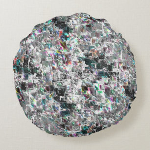 Coussins Ronds Couleur ressemblant à des découpes dvd carrés, mos