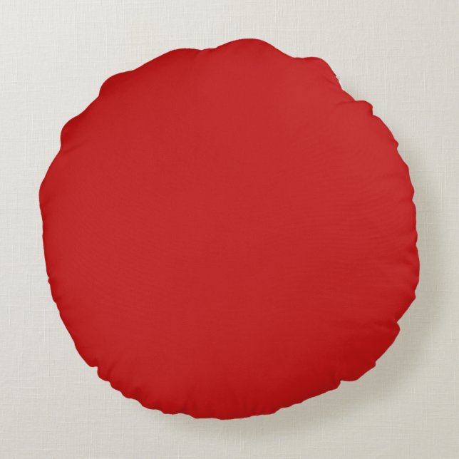 Coussins Ronds Couleur Rouge en brique rouge (Dos)