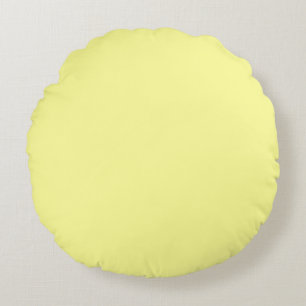 Coussins Ronds Couleur simple solide jaune pâle en pastel