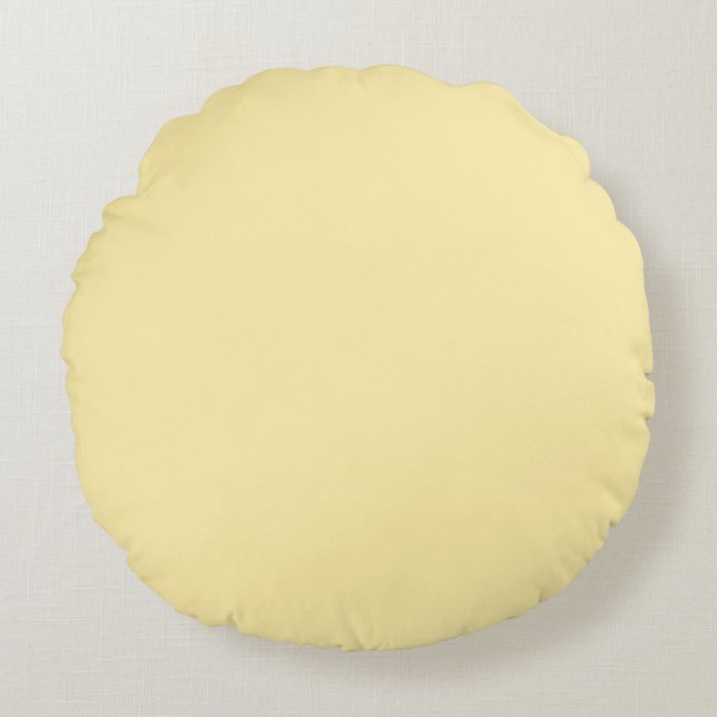 Coussins Ronds Couleur solide crème au beurre (Devant)