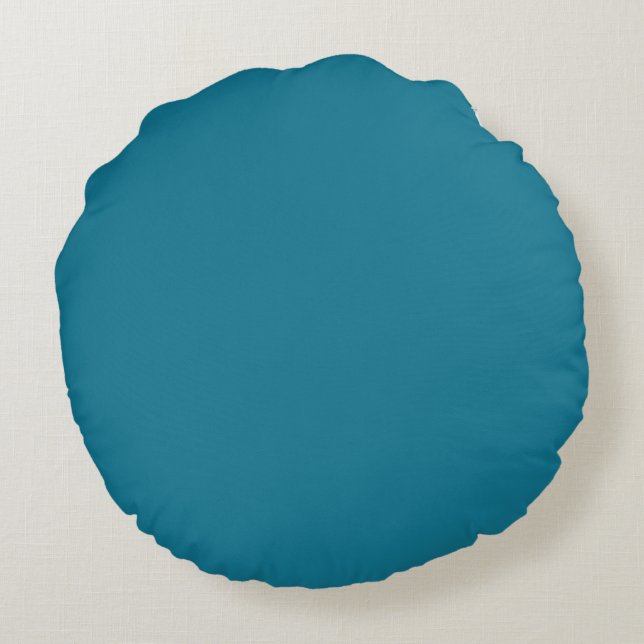 Coussins Ronds Couleur solide en Pantone bleu mosaïque (Dos)
