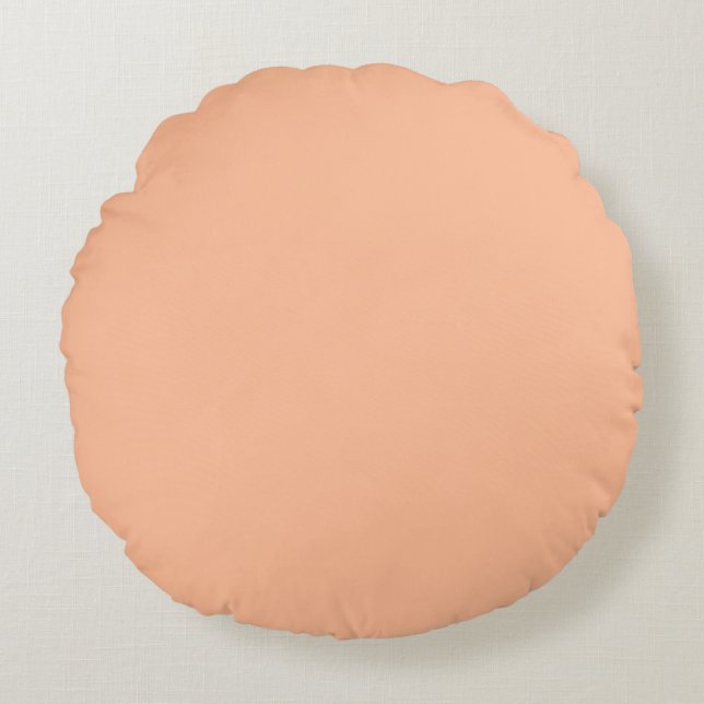 Coussins Ronds Couleur solide Fuzz Peach (Devant)
