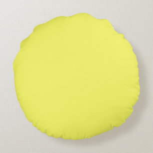 Coussins Ronds Couleur unie solide jaune pastel