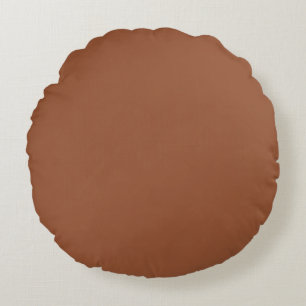 Coussins Ronds Couleur unie Terracotta Orange Brûlé
