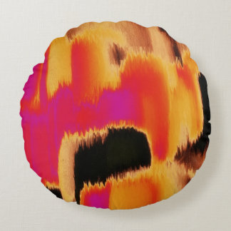 Coussins Ronds Couleurs Abstraites Peinture #111