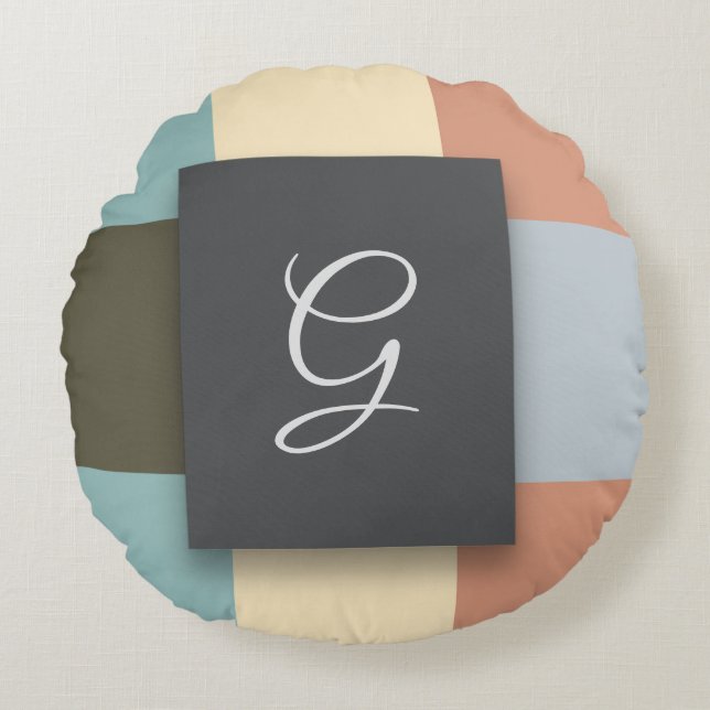 Coussins Ronds Couleurs carrés (Devant)