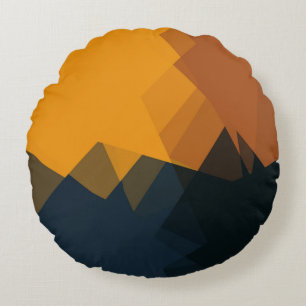 Coussins Ronds Couleurs modernes rétro géométrique #12