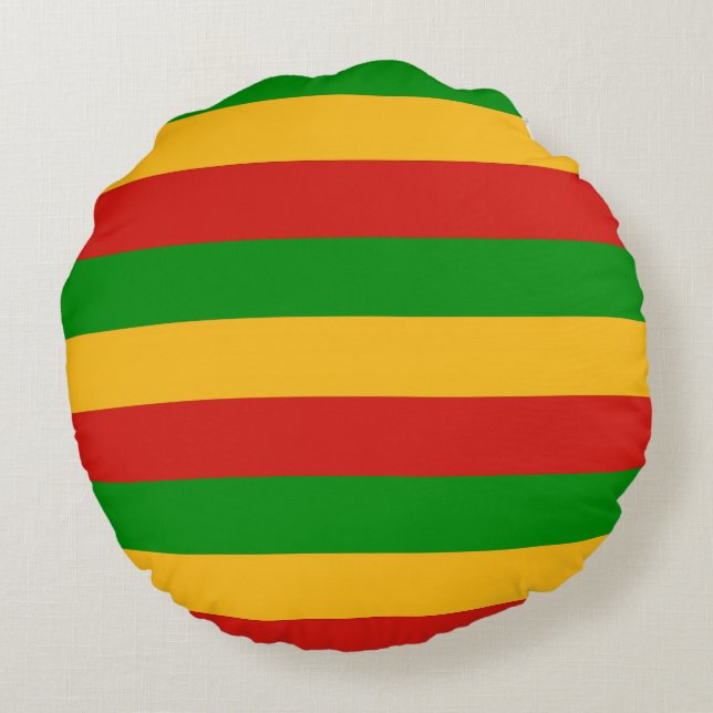 Coussins Ronds COULEURS RASTAFARI + vos idées (Dos)