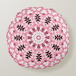 Coussins Ronds Couleurs rétro cercle mandala couleurs roses rond 