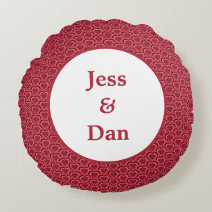 Coussins Ronds Couple du coeur