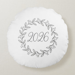 Coussins Ronds Couronne de laurier minimaliste 2026