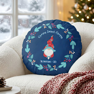 Coussins Ronds Couronne florale moderne elfe Gnome doux Gnome ble