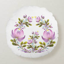 Couronne florale violette décorative