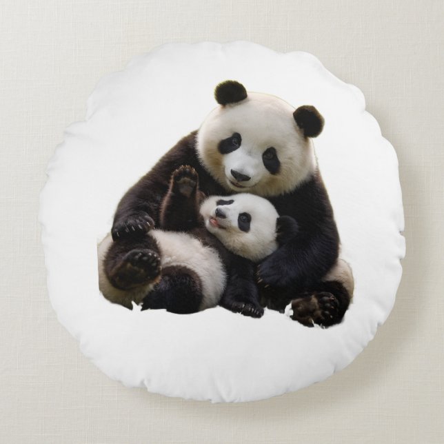 Coussins Ronds Couverture de jet ADOM Premium Panda Bear pour nur (Devant)