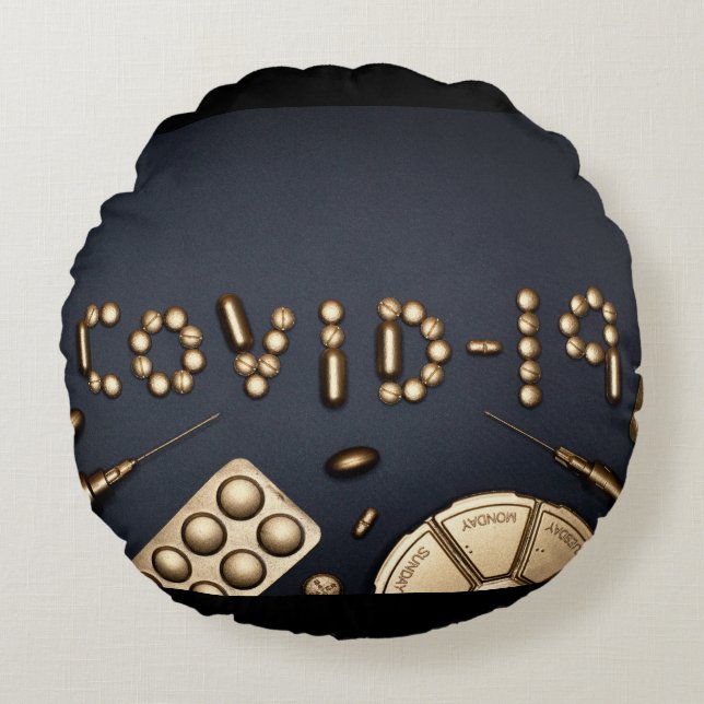 Coussins Ronds Covid-19 (Devant)