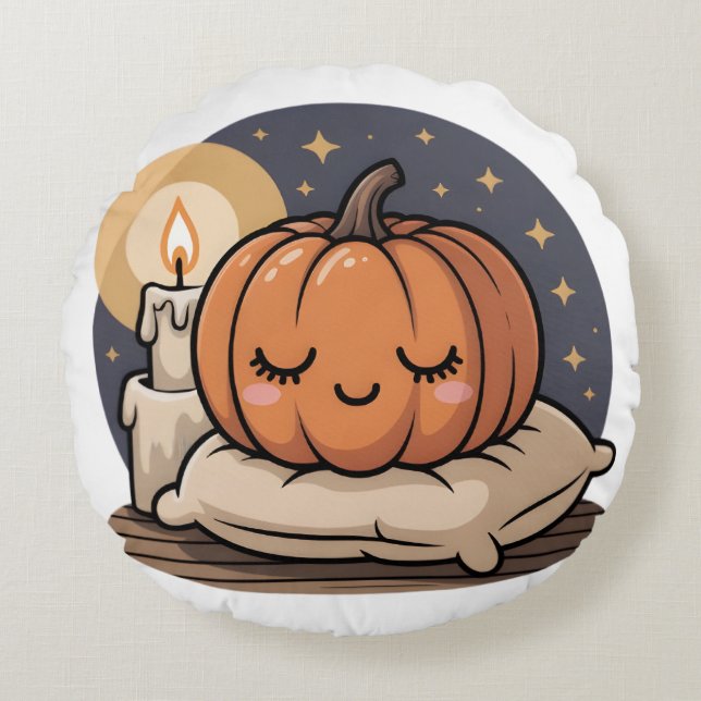 Coussins Ronds Cozy Pumpkin Dream Pillow (Devant)