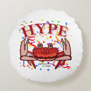 Coussins Ronds Crab Hype, MeWarriorWoman sur Twitch