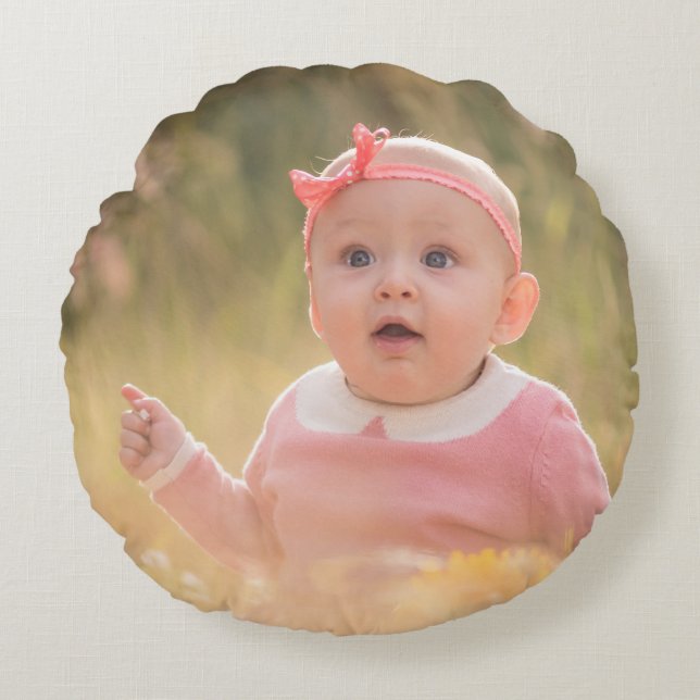 Coussins Ronds Create Your Own Custom Kids Children Photo Modern (Devant)